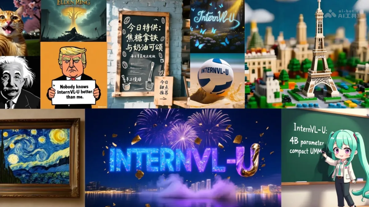 InternVL-U - An open-source multimodal integrated model from Shanghai AI Lab and other sources